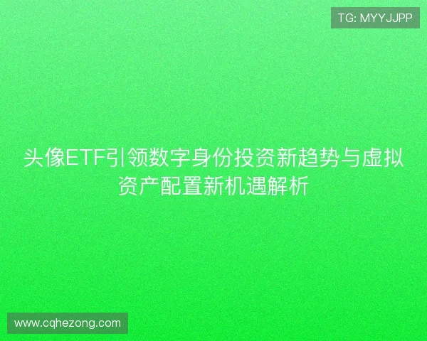 头像ETF引领数字身份投资新趋势与虚拟资产配置新机遇解析 头像ETF引领数字身份投资新趋势与虚拟资产配置新机遇解析